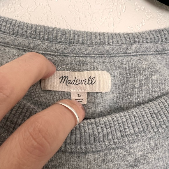 Madewell Heather Gray Women's Sweatshirt - Picture 3 of 3
